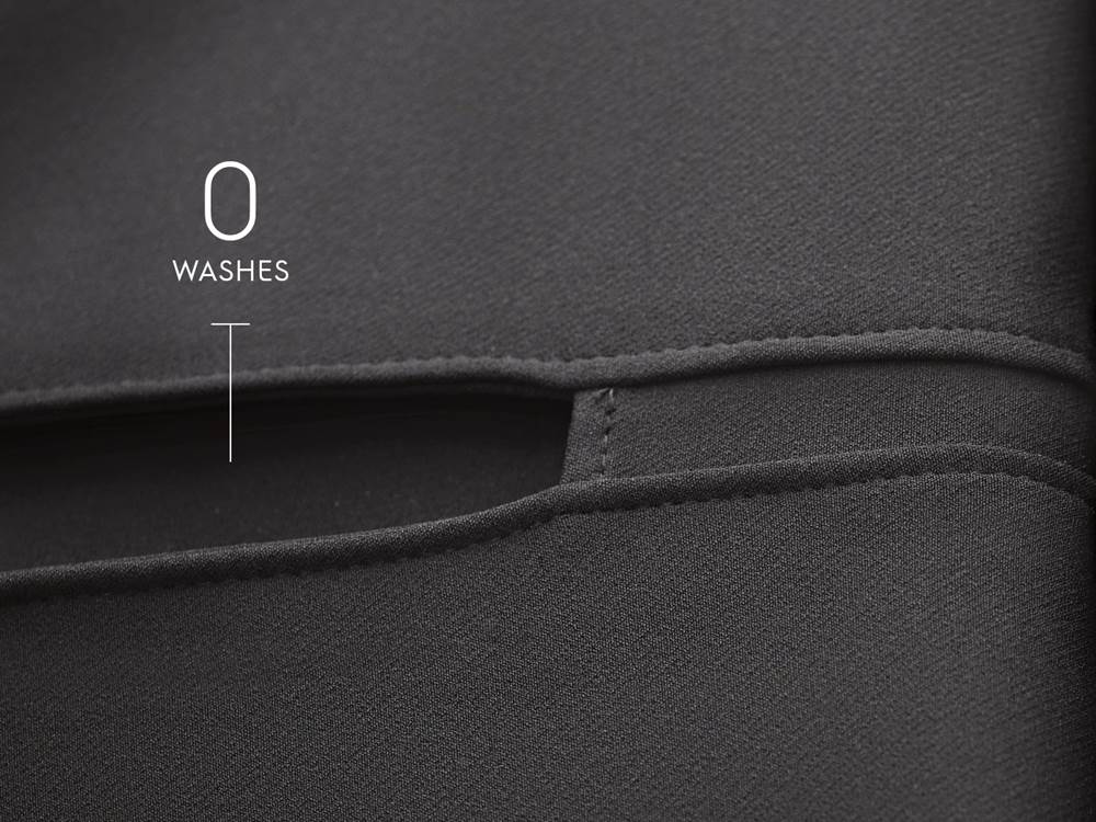 Отчетливо черная одежда после 0 стирок с системой ColourCare стиральной машины Electrolux